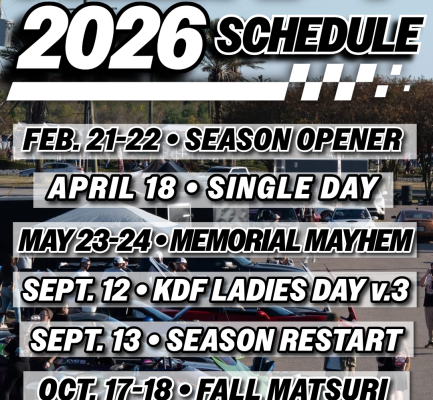 NODRFT 2026 Drift Schedule