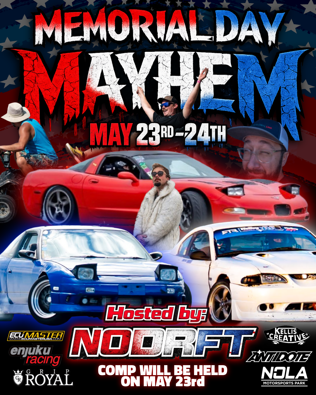 Memorial Mayhem 2026 2Day Drift Event & Comp. 5.23-24.26